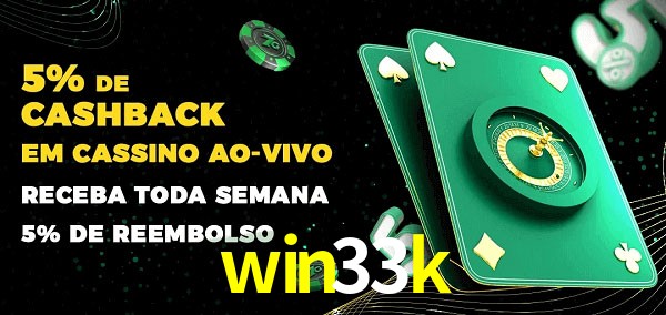 Promoções do cassino ao Vivo win33k